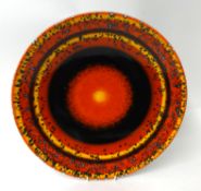 A large Poole 'Planets' wall plate titled 'Saturn' 40cm diameter
