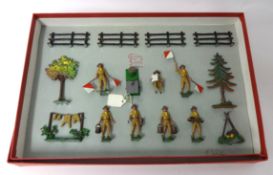 Set of Lead Soldiers, Boy Scouts, Chelsea Toy Soldiers, boxed set of 15 items