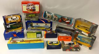 Collection of boxed Corgi Toys including rescue truck, 1977 Coronation coach etc