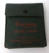 An original green cased set of Triumph Cycle Road Maps