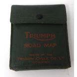 An original green cased set of Triumph Cycle Road Maps