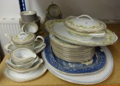 An extensive Japanese porcelain dinner service, also two large meat platters