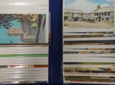 Collection of postal history, stamps and postcards in several albums