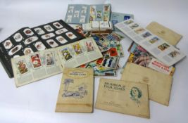 Collection of various cigarette cards including ABC picture card album, Age of Speed bubble-gum