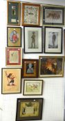 Twelve various Scouting prints including Walt Disney singed Mickey Mouse in Scout Uniform from