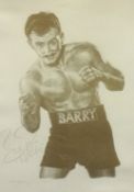 DAVID STALLARD signed print, No 23/100 'Barry Mc Guigan', 43cm x 30cm