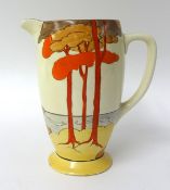 Clarice Cliff 'Orange Trees' jug, 15cm (small chip to base)