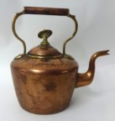 Copper and brass kettle, with B-P finial, engraved 'Mafeking, Oct 17 1899-May 18th 1900'