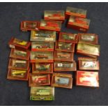 A collection of Matchbox Models of Yesteryear, mainly delivery trucks (26)