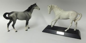 A Beswick horse 'Spirit of Youth' (damaged ear) also a Beswick dapple grey stallion (2), 20cm