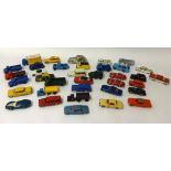 Thirty five playworn and re-painted Dinky and Corgi toys