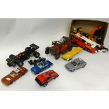 Various Diecast models, including Corgi also tinplate Vintage car, clock work mouse and pair of