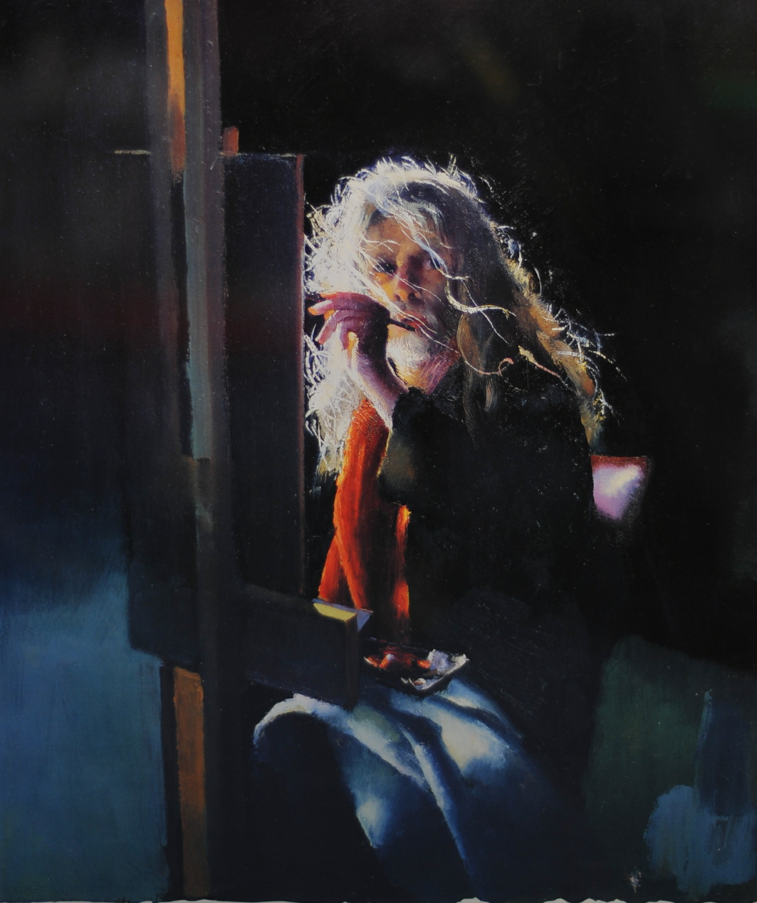 ROBERT O.LENKIEWICZ (1941-2002) 'Painter in The Wind, 3.50am', signed, limited edition print No 89/