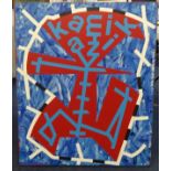 JOHN HOWLIN (1941-2006) mixed media on canvas 'P'Tit Kamikazi', 1992, 93cm x 76cm