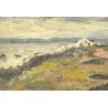 W.PERCY FRENCH oil 'Coastal Scene' 26cm x 28cm