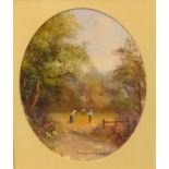 MAXWELL PARSONS VECARA a pair of rural scenes in oil, oval mounts, 22cm x 18cm