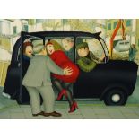 BERYL COOK (1926-2008) 'Taxi' limited edition silkscreen print 273/300, 48cm x 63cm, mounted,