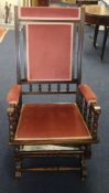 An Edwardian rocking chair