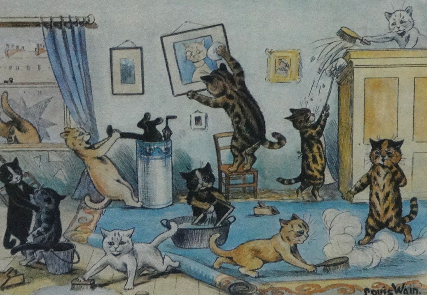 A set of four prints after LOUIS WAIN (4) - Image 2 of 2