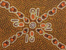 DEIDRE NAPANGARDI BROWN (Australian Aboriginal Artist) original painting on board 'Australian