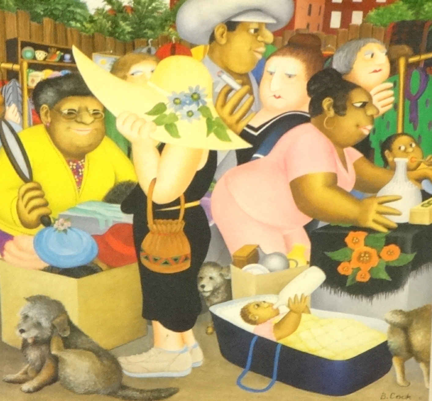 BERYL COOK (1926-2008) 'Street Market' limited edition of 850, signed print, with FATG blind stamp,