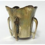 Edward VII small silver three handled vase