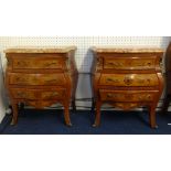 A pair of reproduction Louis XV style bedside chests (of similar design to Lot 10)