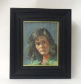 R.O.LENKIEWICZ (1941-2002) oil on board 'Portrait Study of Karen McJury' (Mental Handicap Project