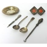 Six sundry silver items