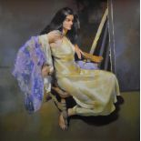 ROBERT LENKIEWICZ (1941-2002) 'Esther Seated' signed limited edition print, no 55/475 with