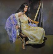 ROBERT LENKIEWICZ (1941-2002) 'Esther Seated' signed limited edition print, no 55/475 with