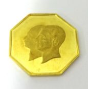 An Iranian Palva gold coin, 5g (hexagonal)