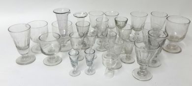 A collection of various glassware including 19th century rummers (approximately 26)