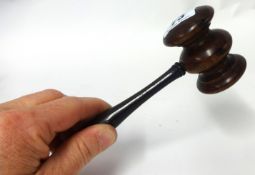 An antique auctioneers gavel
