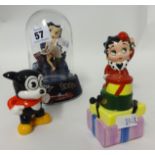 Betty Boop collection comprising Limited Edition hand painted sculpture plus salt and pepper pot and