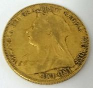 Victoria 1899 gold sovereign