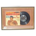 A framed Elvis Presley, Kid Galahad EP