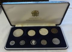 A Jamaica box collection of interesting coins