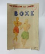 A WWII Stalig Prisoner of War Camp, 1941, hand made Boxing Tournament Programme