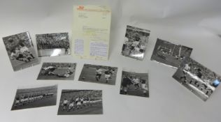 A collection of 1956 England photographs from the 1956 Germany v England Match featuring Duncan