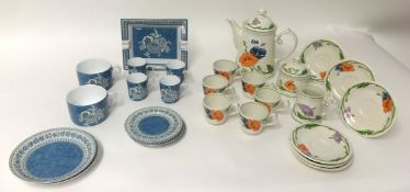 Villeroy and Boch Amapola modern six setting service also French Pierre Frey coffee and part tea