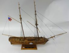 A wood ship model The Hussard