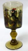 A German enamelled glass Roamer with heraldic crests