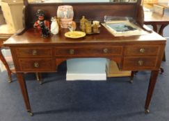 An Edwardian and Roberts mahogany writing desk or dressing table