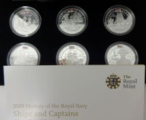 COINS a collection of Royal Navy silver coins Ships and Captains
