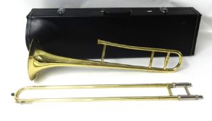 A trombone and case