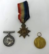 A Great War Trio of medals, 92001 GNR.S.BAILEY.R.A, also an interesting collection of war time press