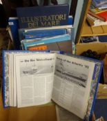A collection of Ship's Monthly Magazines, also a book 'Titanic Illustrated History', other