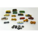 A collection of early Lesney miniature die cast models