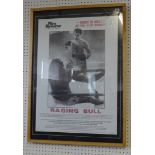 Film Review Poster 'Raging Bull' Robert De Niro, Amadas 87cm x 61mc, framed and glazed